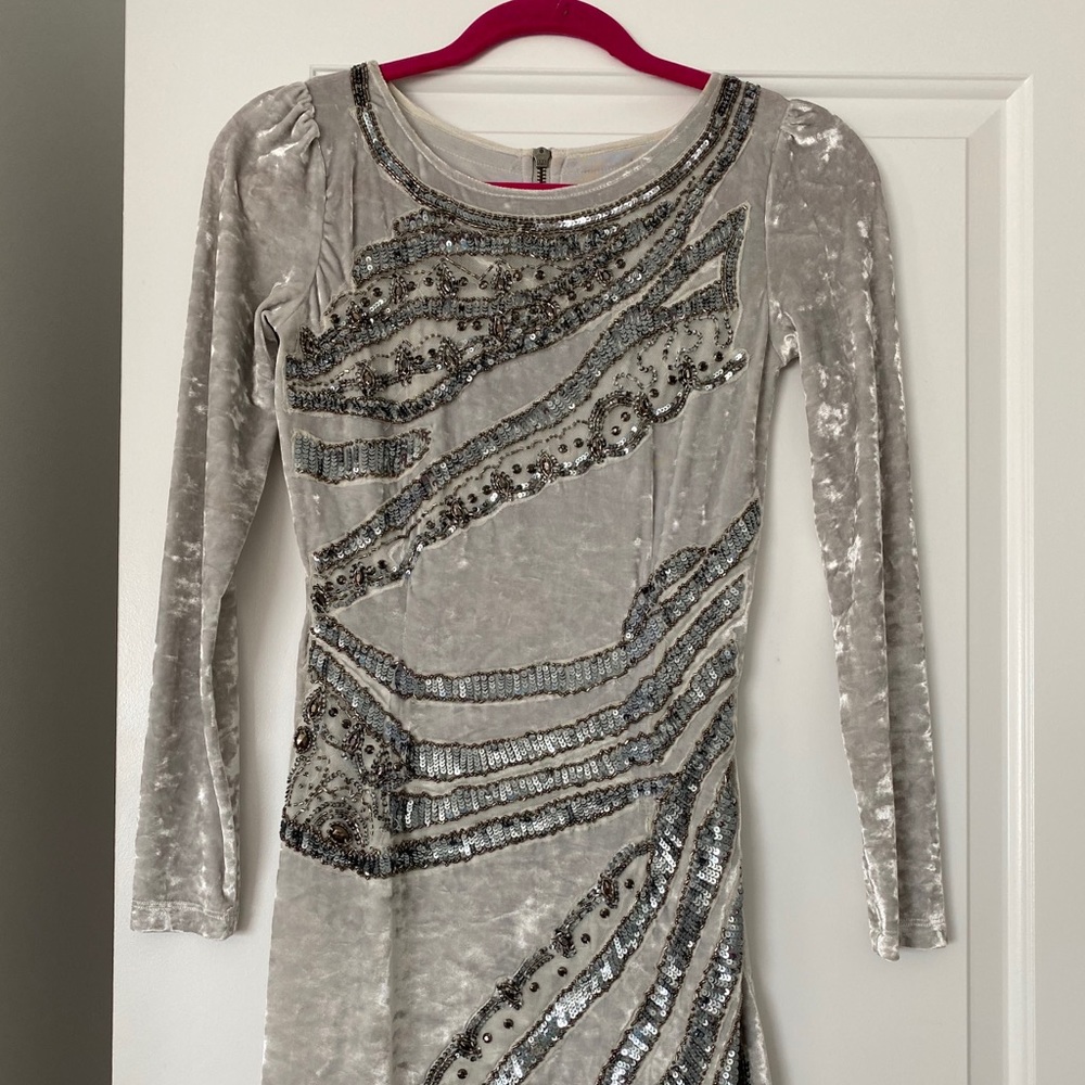 Women’s mini velvet and embellished dress